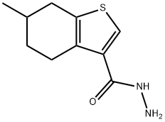 6-甲基-4,5,6,7-四氢-1-苯并噻吩-3-甲酰肼, 438211-60-0, 结构式
