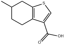 6-甲基-4,5,6,7-四氢-1-苯并噻吩-3-羧酸,438213-69-5,结构式
