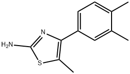 4-(3,4-ジメチルフェニル)-5-メチル-1,3-チアゾール-2-アミン 化学構造式