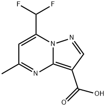 7-(difluoromethyl)-5-methylpyrazolo[1,5-a]pyrimidine-3-carboxylic acid(SALTDATA: FREE) Structure