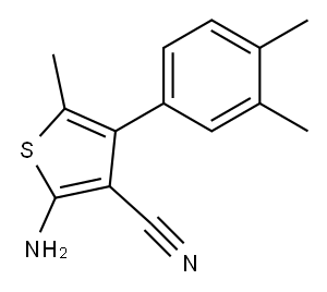 2-AMINO-4-(3,4-DIMETHYLPHENYL)-5-METHYLTHIOPHENE-3-CARBONITRILE Structure