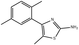 4-(2,5-ジメチルフェニル)-5-メチル-1,3-チアゾール-2-アミン 化学構造式