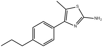 5-メチル-4-(4-プロピルフェニル)-1,3-チアゾール-2-アミン 化学構造式