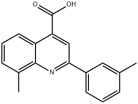 8-メチル-2-(3-メチルフェニル)キノリン-4-カルボン酸 化学構造式