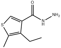 4-エチル-5-メチルチオフェン-3-カルボヒドラジド 化学構造式