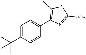 4-(4-TERT-ブチルフェニル)-5-メチル-1,3-チアゾール-2-アミン 化学構造式