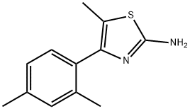 [4-(2,4-二甲基苯基)-5-甲基-噻唑-2-基]胺, 438227-56-6, 结构式
