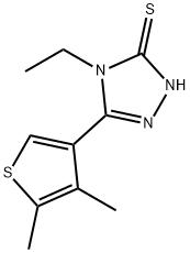 5-(4,5-ジメチル-3-チエニル)-4-エチル-4H-1,2,4-トリアゾール-3-チオール 化学構造式