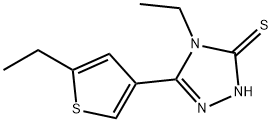 4-ETHYL-5-(5-ETHYLTHIEN-3-YL)-4H-1,2,4-TRIAZOLE-3-THIOL Struktur