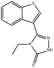 5-(1-苯并噻吩-3-基)-4-乙基-4H-1,2,4-三唑-3-硫醇, 438230-43-4, 结构式