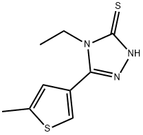 4-乙基-5-(5-甲基-3-噻吩)-2H-1,2,4-三唑-3-硫酮 结构式