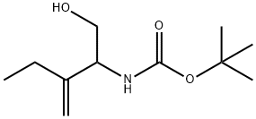 Carbamic acid, [1-(hydroxymethyl)-2-methylenebutyl]-, 1,1-dimethylethyl ester Structure