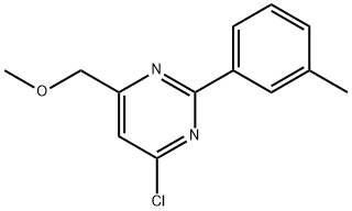 2-(3-甲基苯基)-4-氯-6-甲氧甲基嘧啶,438249-83-3,结构式