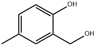 4-メチル-2-(ヒドロキシメチル)フェノール 化学構造式