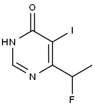 6-(1-氟乙基)-5-碘-4(1H)-嘧啶 结构式