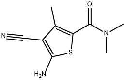 5-AMINO-4-CYANO-N,N,3-TRIMETHYLTHIOPHENE-2-CARBOXAMIDE Struktur