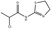 2-クロロ-N-(4,5-ジヒドロ-1,3-チアゾール-2-イル)プロパンアミド 化学構造式
