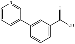 3-吡啶-3-基苯甲酸, 4385-77-7, 结构式