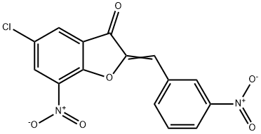 3(2H)-BENZOFURANONE, 5-CHLORO-7-NITRO-2-[(3-NITROPHENYL)METHYLENE]- Structure