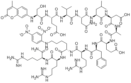 MCA-SER-GLU-VAL-ASN-LEU-ASP-ALA-GLU-PHE-ARG-LYS: DNP-ARG-ARG-NH2, 438625-61-7, 结构式