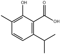 2-羟基-6-异丙基-3-甲基苯甲酸, 4389-53-1, 结构式