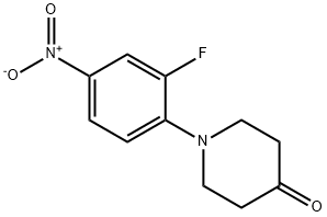 1-(2-fluoro-4-nitrophenyl)piperidin-4-one Structure