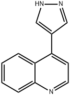 4-(1H-ピラゾール-4-イル)キノリン 化学構造式