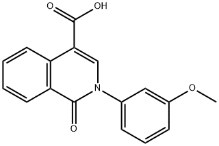 2-(3-甲氧苯基)-1-氧代-1,2-二氢4-异喹啉甲酸, 439141-05-6, 结构式