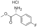 D-2-(4-氟苯基)甘氨酸甲酯盐酸盐 结构式