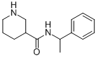 N-(1-phenylethyl)piperidine-3-carboxamide Struktur