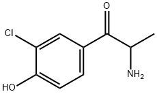 1-Propanone,  2-amino-1-(3-chloro-4-hydroxyphenyl)- Structure