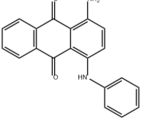 1-アミノ-4-(フェニルアミノ)-9,10-アントラキノン 化学構造式