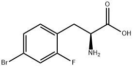 4-溴-2-氟-DL-苯丙氨酸, 439587-17-4, 结构式