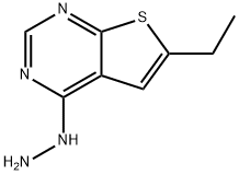 Thieno[2,3-d]pyrimidin-4(1H)-one, 6-ethyl-, hydrazone (9CI)|6-乙基-4-肼基噻吩并[2,3-D]嘧啶