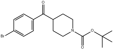 1-BOC-4-(4-ブロモベンゾイル)ピペリジン 化学構造式