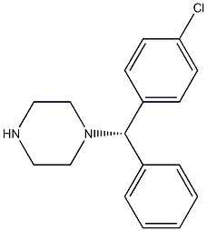 (S)-1-[(4-クロロフェニル)フェニルメチル]ピペラジン 化学構造式