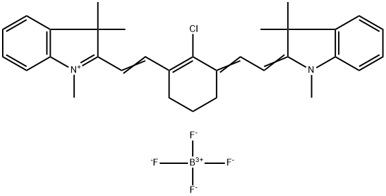 2-[2-[2-氯-3-[(1,3-二氢-1,3,3-三甲基-2H-吲哚-2-亚基)乙亚基]-1-环己烯-1-基]乙烯基]-1,3,3-三甲基-3H-吲哚四氟硼酸盐, 439859-04-8, 结构式