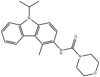 N-[4-Methyl-9-(1-methylethyl)-9H-carbazol-3-yl]-4-morpholinecarboxamide Struktur
