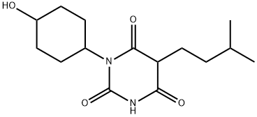 1-(4-Hydroxycyclohexyl)-5-isopentylbarbituric acid Structure