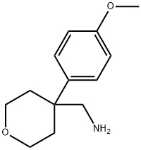 (4-(4-甲氧基苯基)四氢-2H-吡喃-4-基)甲胺 结构式