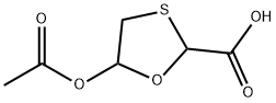 5-アセチルオキシ-1,3-オキサチオラン-2-カルボン酸 化学構造式