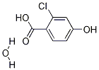 2-Chloro-4-hydroxybenzoic acid hydrate  Structure