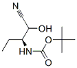 Carbamic acid, [(1S)-1-(cyanohydroxymethyl)propyl]-, 1,1-dimethylethyl ester 化学構造式