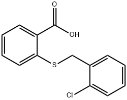 2-[(2-クロロベンジル)チオ]安息香酸 化学構造式