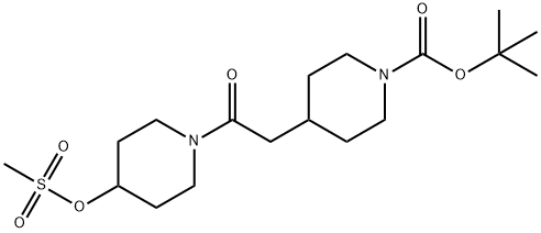 TERT-BUTYL 4-{2-[4-(MESYLOXY)PIPERIDIN-1-YL]-2-OXOETHYL}PIPERIDINE-1-CARBOXYLATE Structure