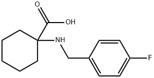 1-(4-FLUORO-BENZYLAMINO)-CYCLOHEXANECARBOXYLIC ACID HYDROCHLORIDE Structure