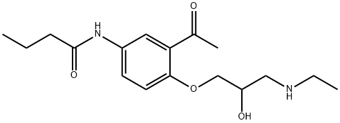 rac N-Desisopropyl-N-ethyl Acebutolol Struktur