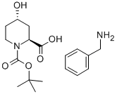 (2S,4S)-N-BOC-4-HYDROXYPIPERIDINE-2-CARBOXYLIC ACID BENZYLAMINE SALT, 98% E.E., 95 Struktur