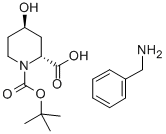 (2R,4R)-N-BOC-4-HYDROXYPIPERIDINE-2-CARBOXYLIC ACID BENZYLAMINE SALT Structure