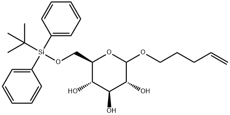 PENT-4-ENYL-6-O-T-BUTYLDIPHENYLSILYL-D-GLUCOPYRANOSIDE Structure